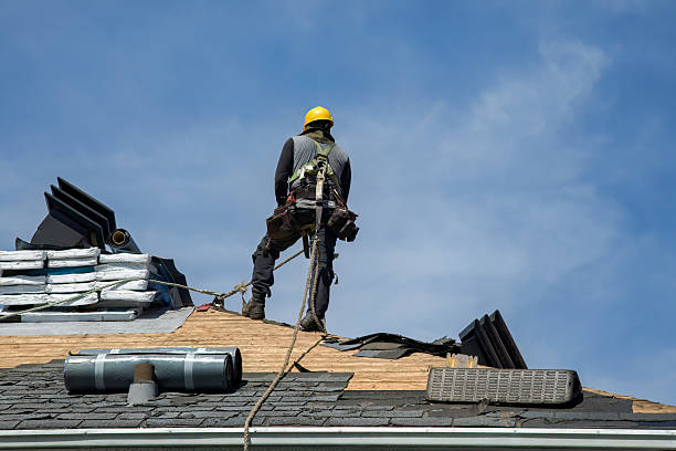 Professional Roofing technician working in Orfordville, WI